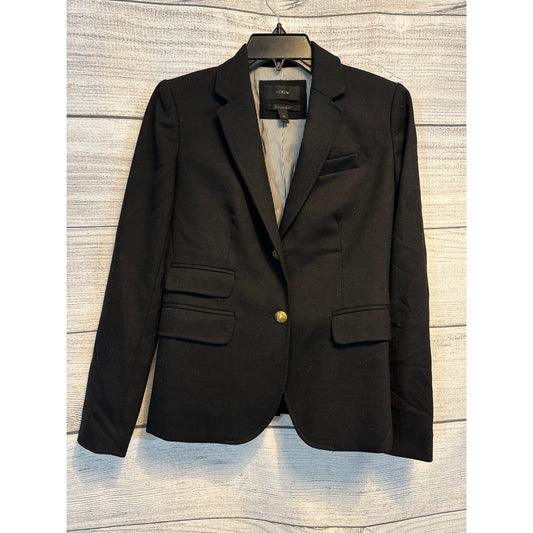 J. Crew Black w Gold Schoolboy Blazer Size 00