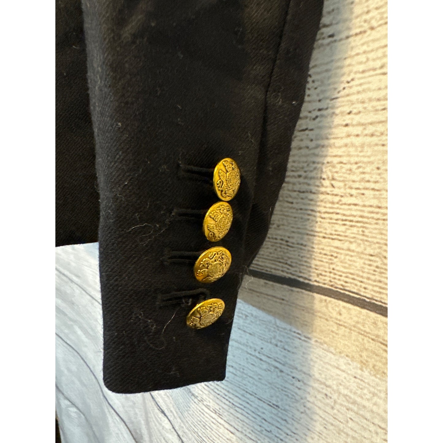J. Crew Black w Gold Schoolboy Blazer Size 00