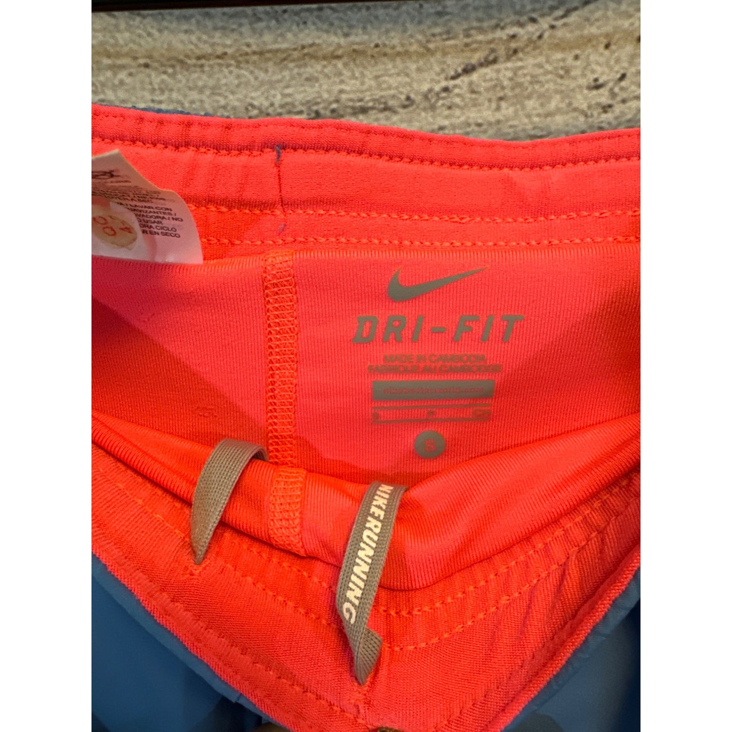 Nike Dri-Fit Running Shorts Blue & Pink Size S