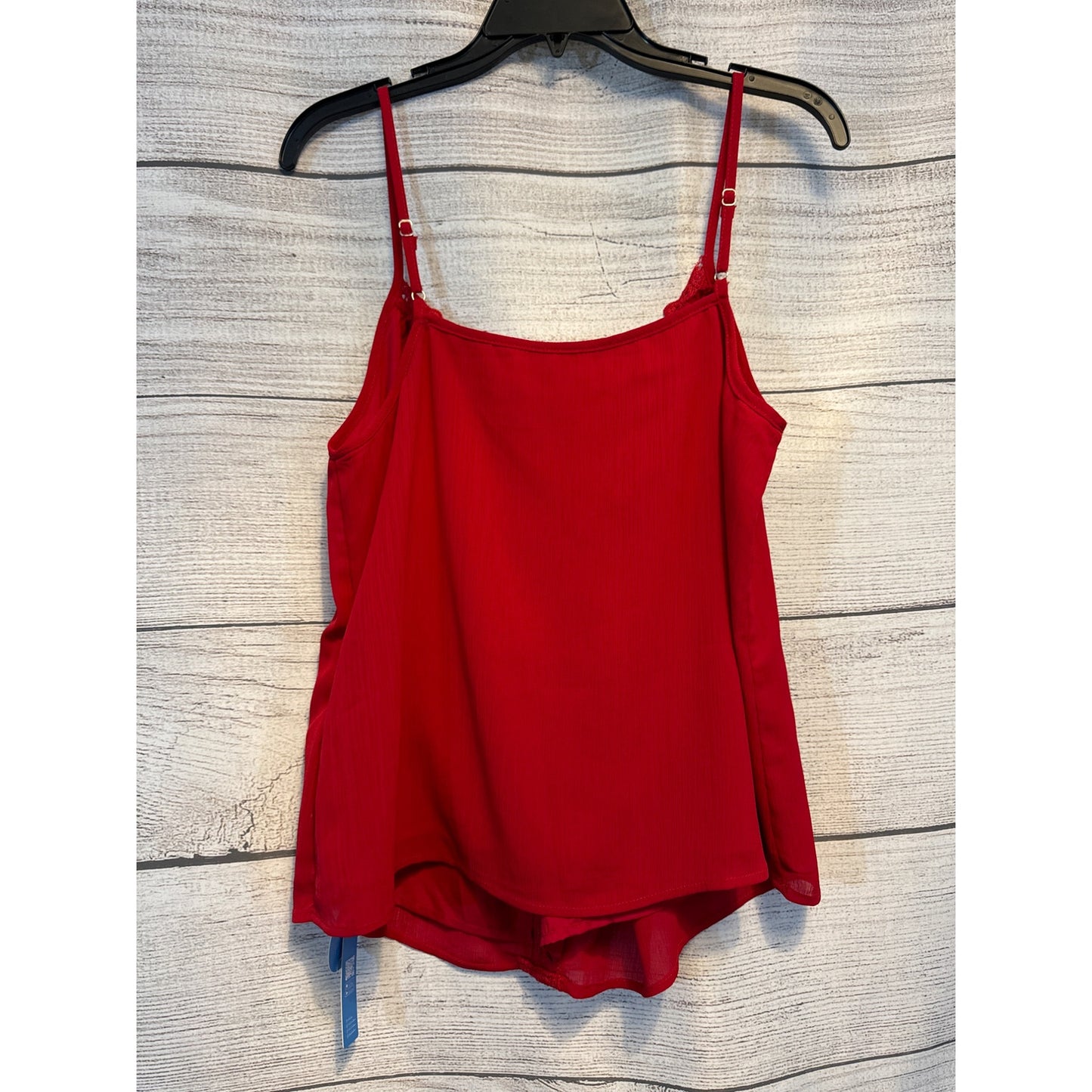 NWT Cupshe Red Tank Top w Lace Size Large