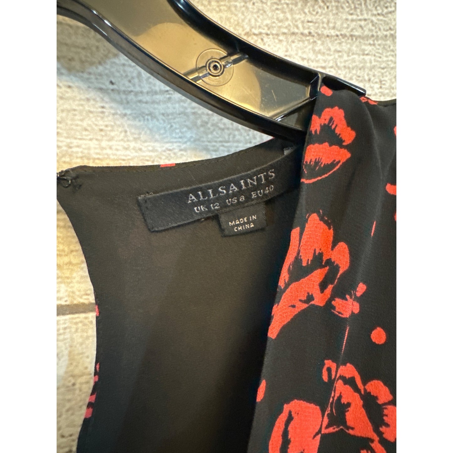 Allsaints Luca Eira Floral Print Dress Size 8