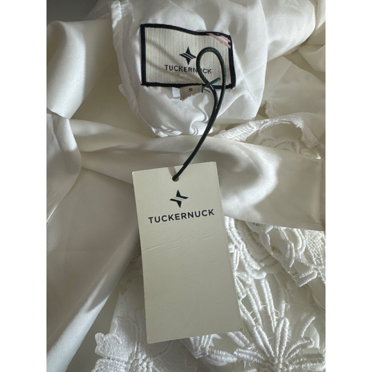 NWT Tuckernuck Blanc Guipure Lace Faye top S