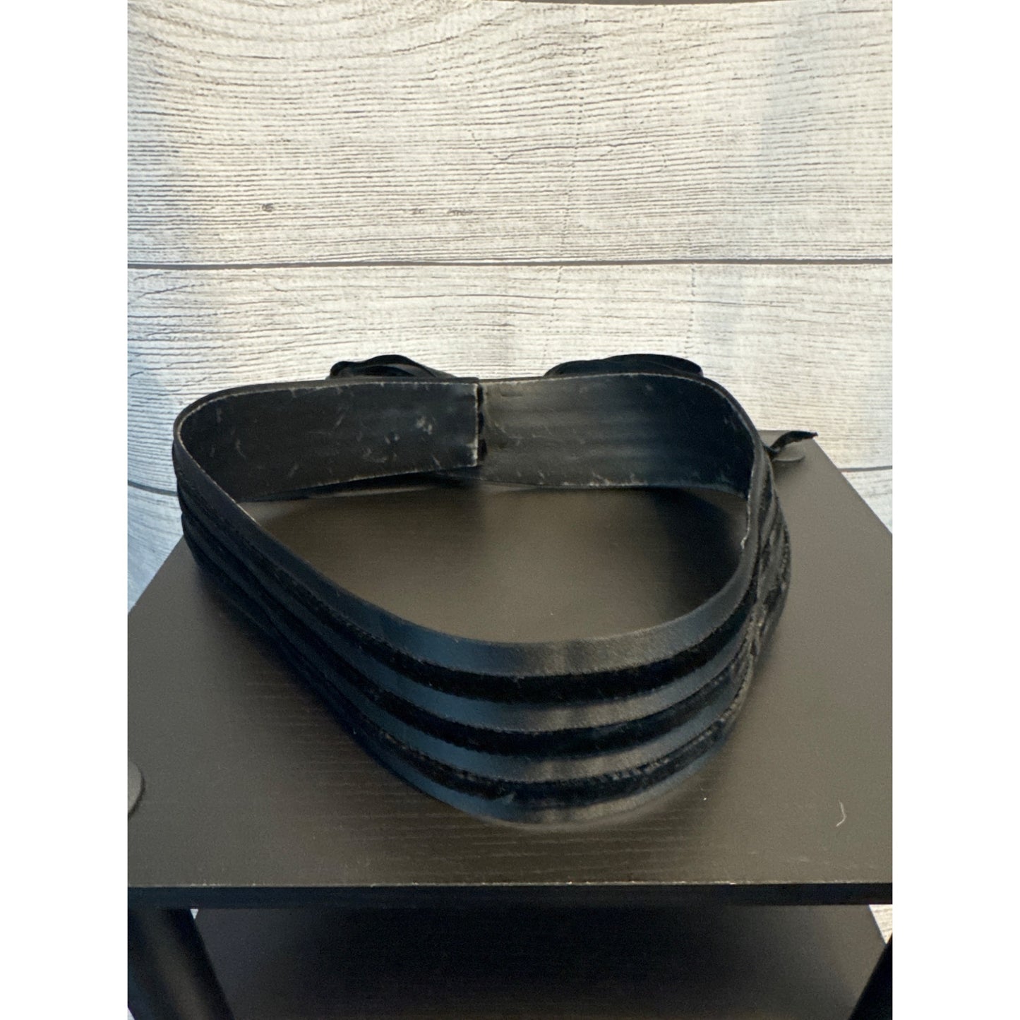 Suzi Roher Black Bow Tie Waist Belt Size S