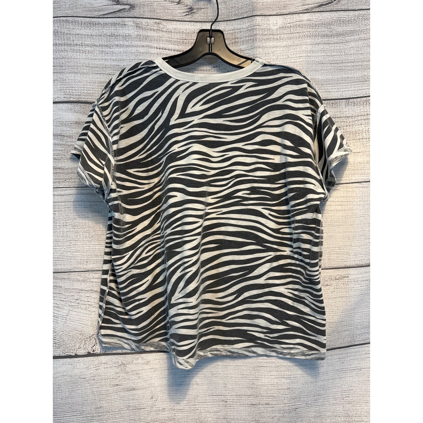 Women's Zebra print inside out T-shirt