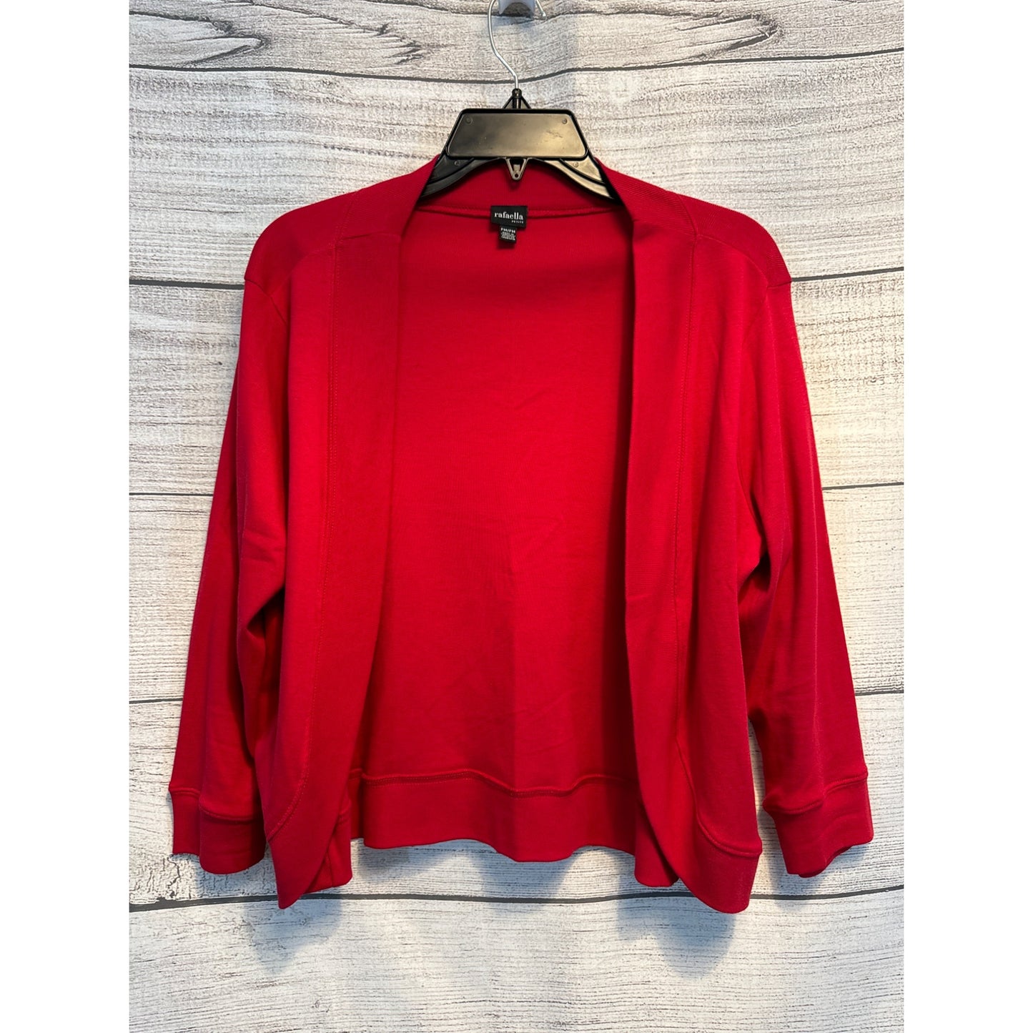 Rafaella Petite Red Open-Front Cardigan Sweater Size PM