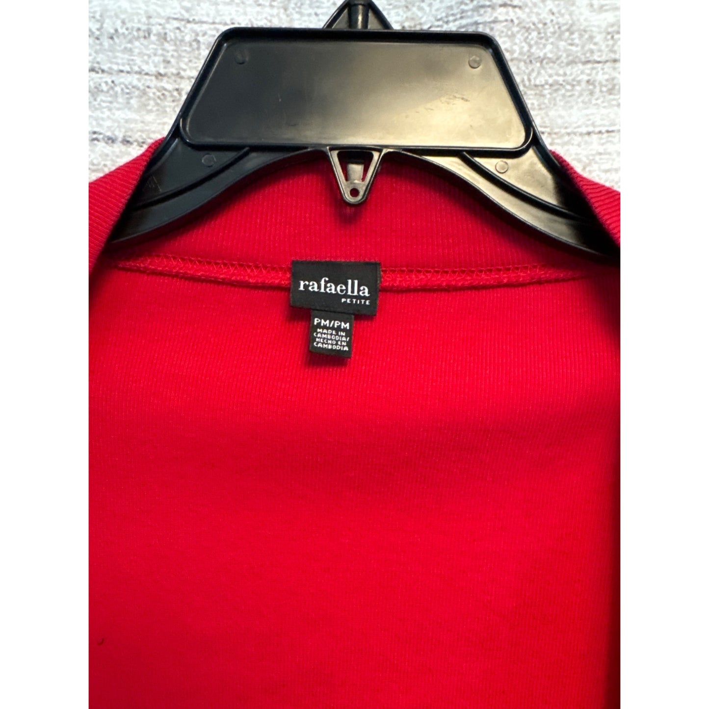 Rafaella Petite Red Open-Front Cardigan Sweater Size PM