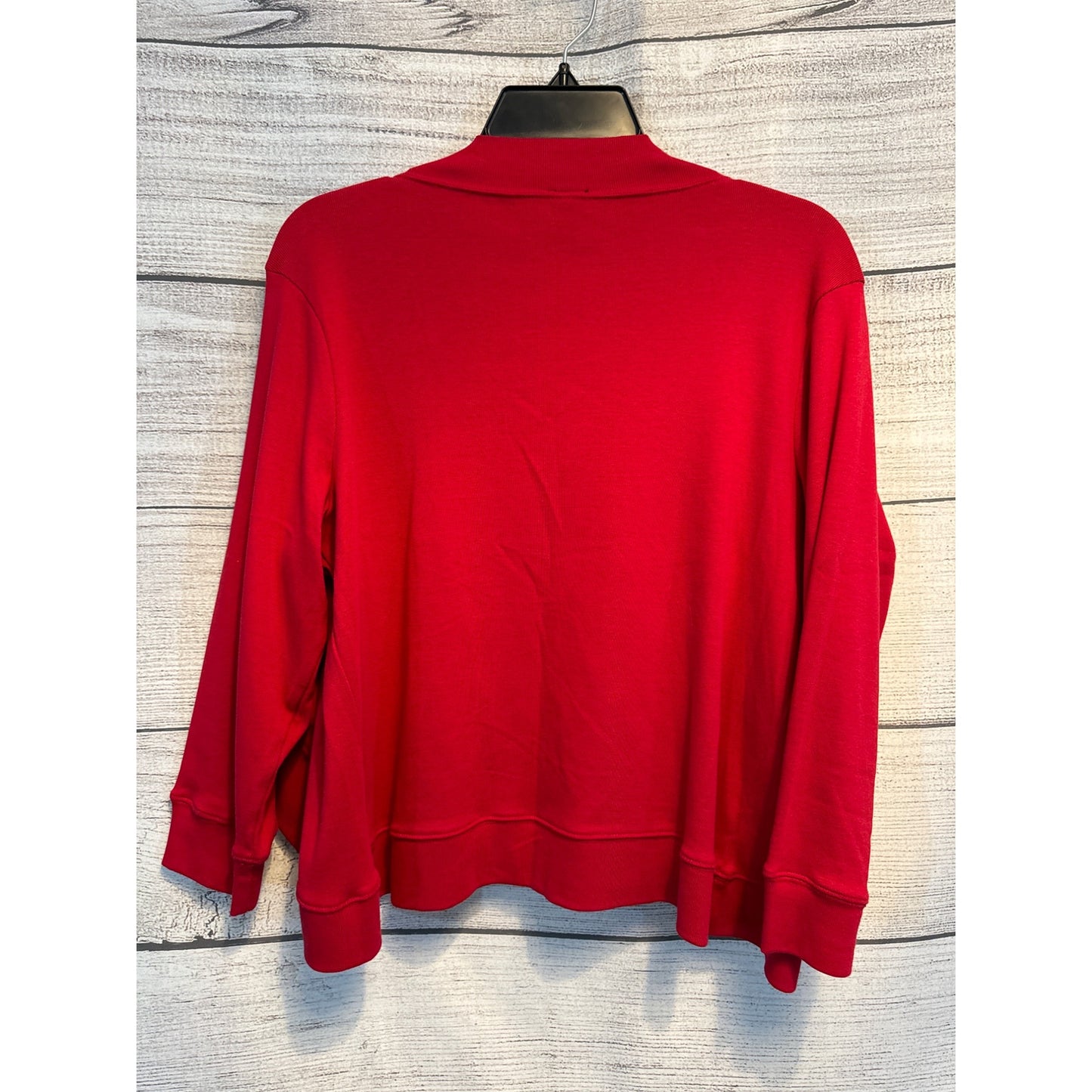 Rafaella Petite Red Open-Front Cardigan Sweater Size PM
