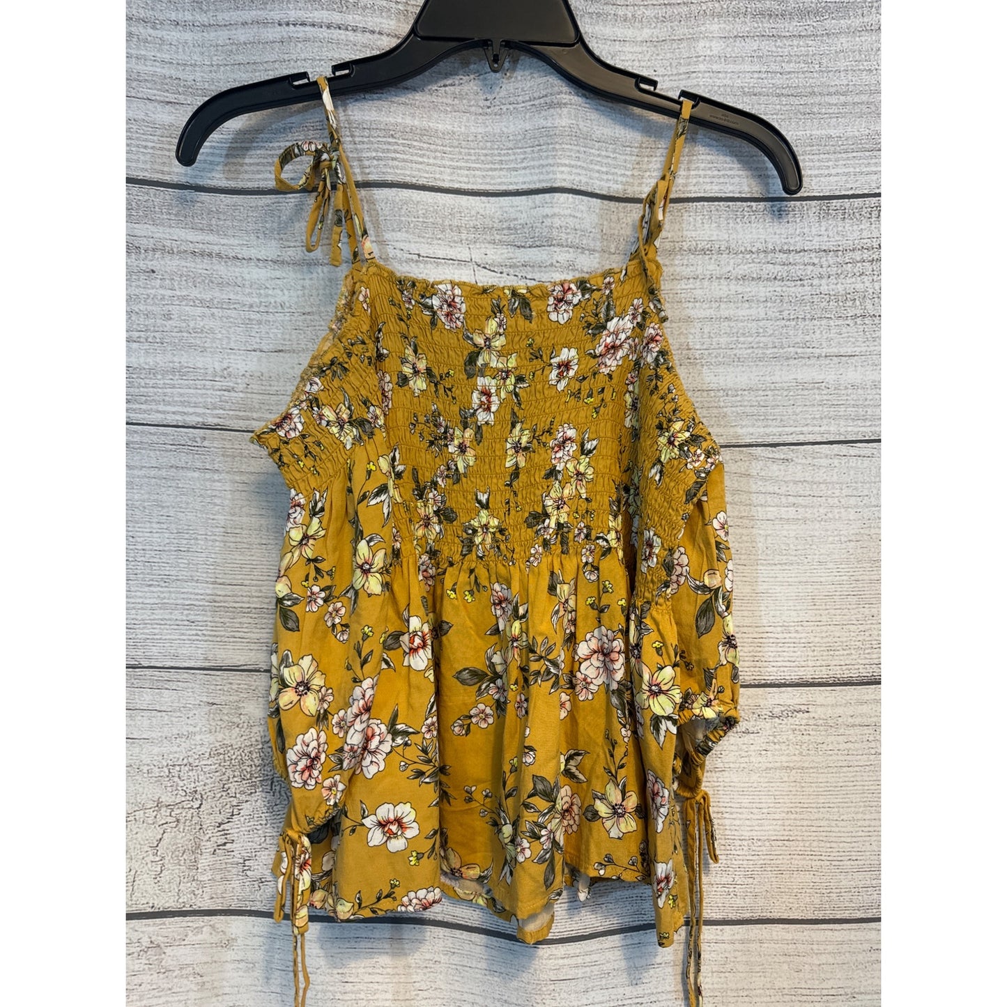 Aeropostale Floral Off-Shoulder Flowy Sleeve Top Size S