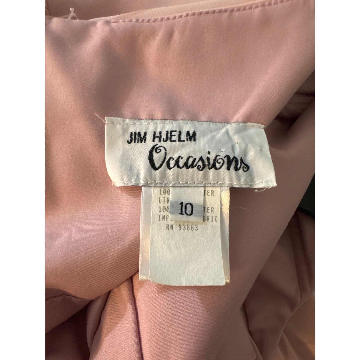 Jim Hjelm Occasions Pink Chiffon Sleeveless Dress Size 10