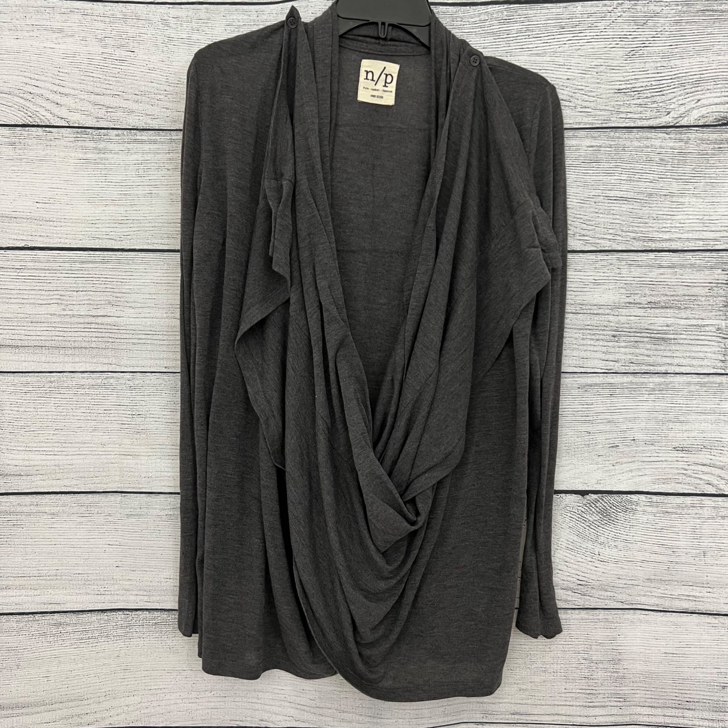 N/P Grey Drape Cardigan