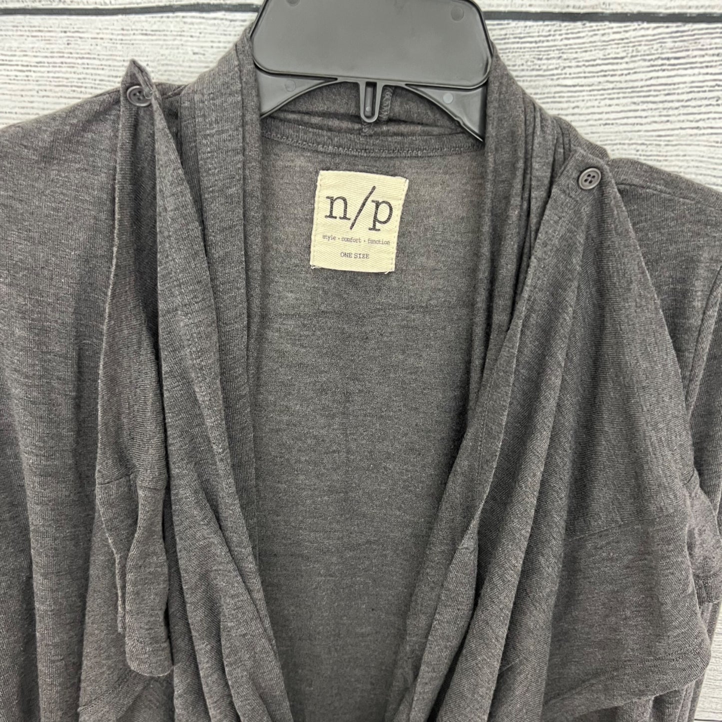 N/P Grey Drape Cardigan