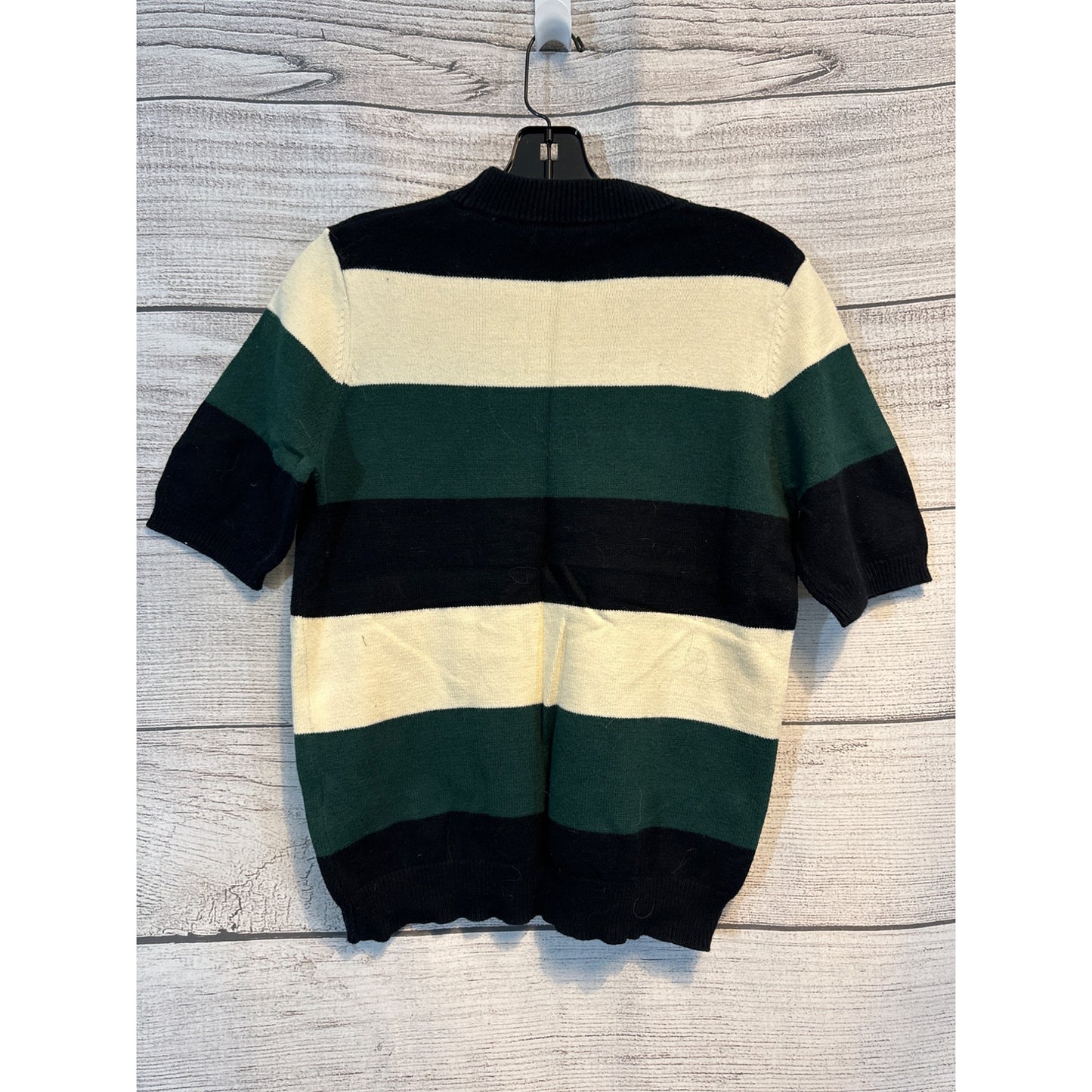 Who What Wear Striped Short Sleeve Sweater Size S