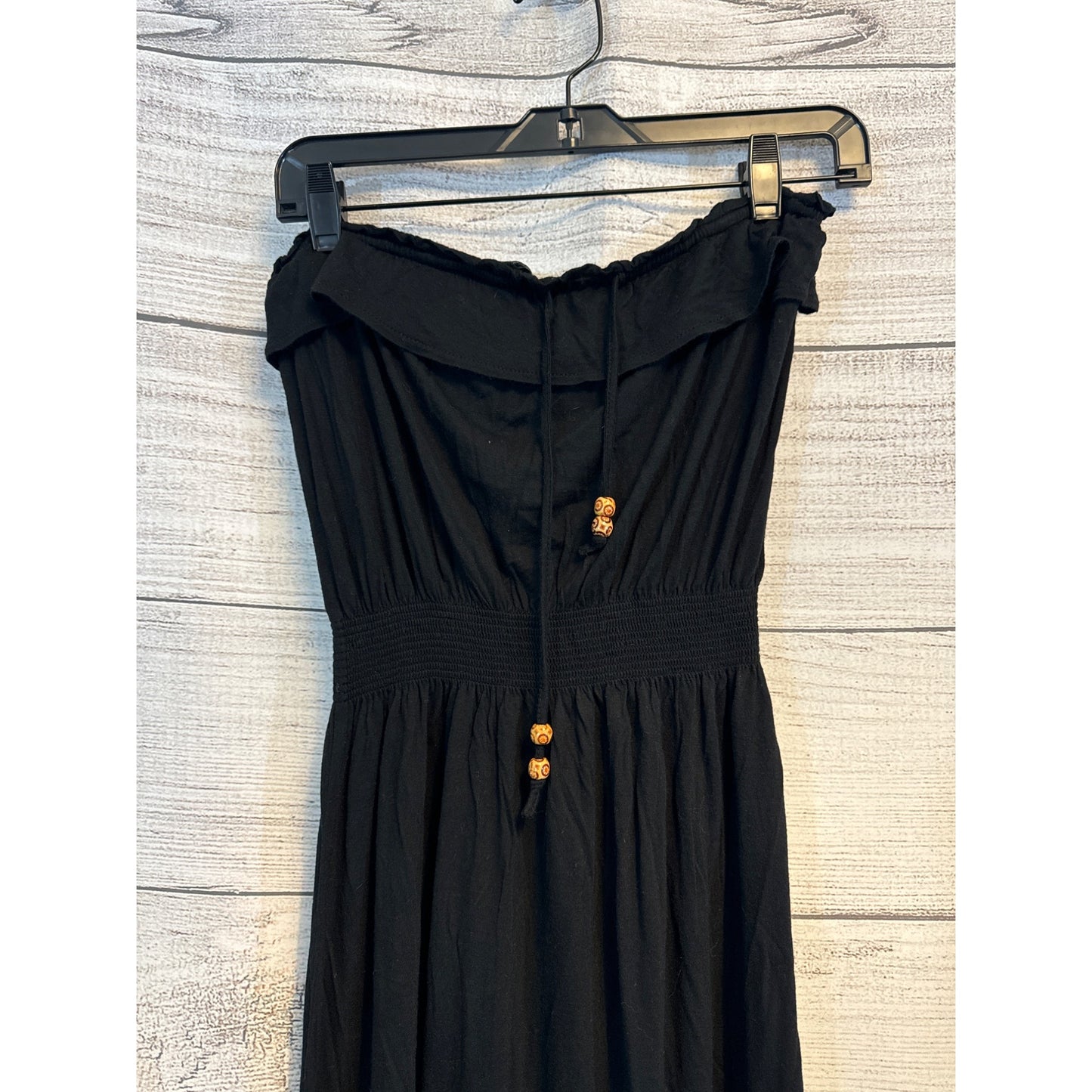 Forever 21 Strapless Maxi Dress W/ Wooden Bead strings Size M