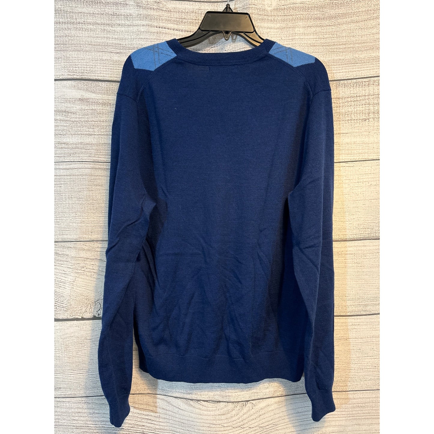 Banana Republic Mens Argyle Sweater V-Neck Blue Size L