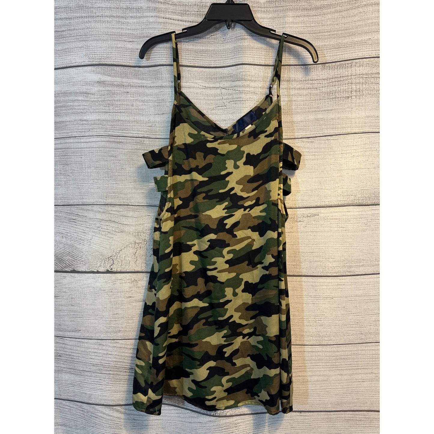 Blue Rain Open Side Camo Dress Size L
