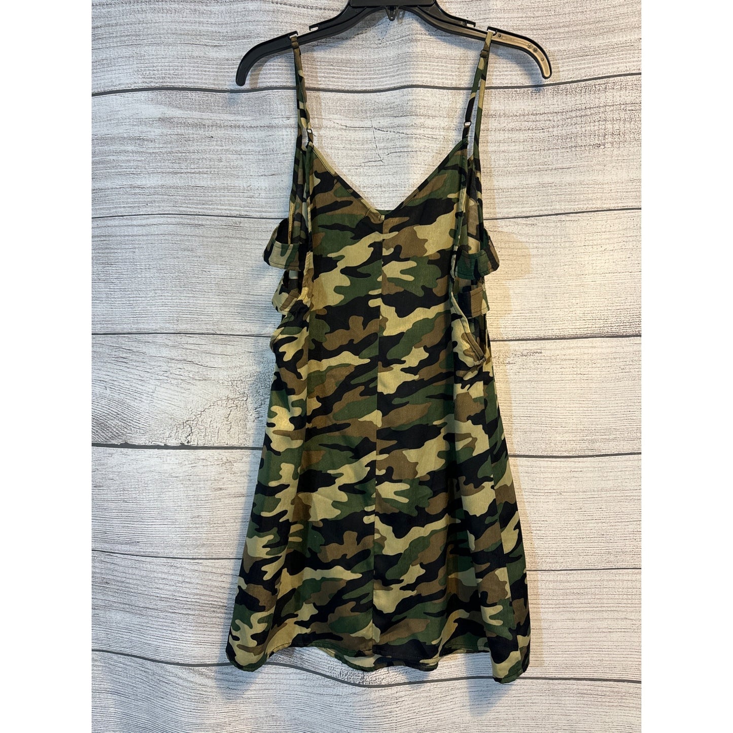 Blue Rain Open Side Camo Dress Size L