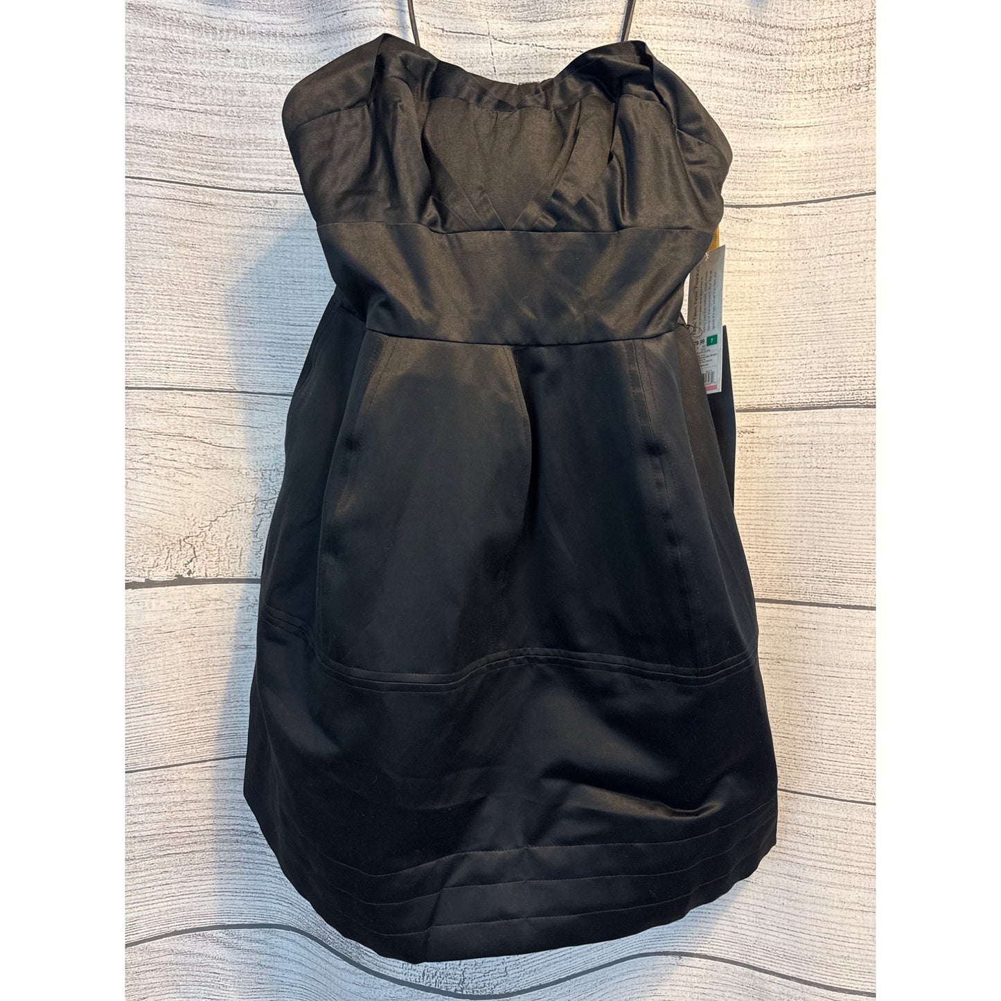 NWT Zac Posen For Target Black Strapless Dress With Optional Ruffled Skirt Size 7