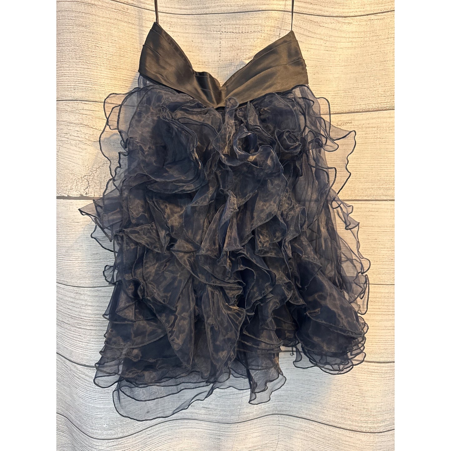 NWT Zac Posen For Target Black Strapless Dress With Optional Ruffled Skirt Size 7