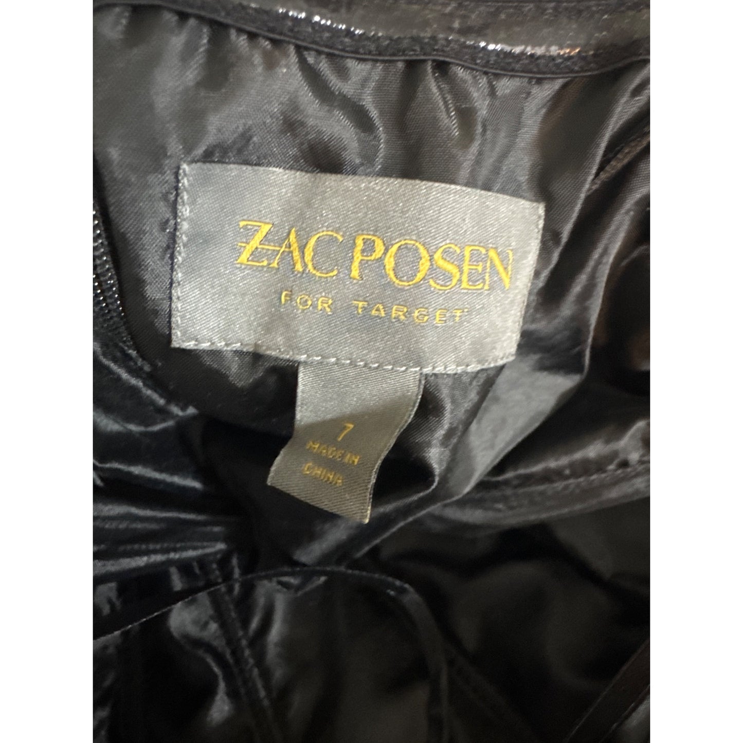 NWT Zac Posen For Target Black Strapless Dress With Optional Ruffled Skirt Size 7