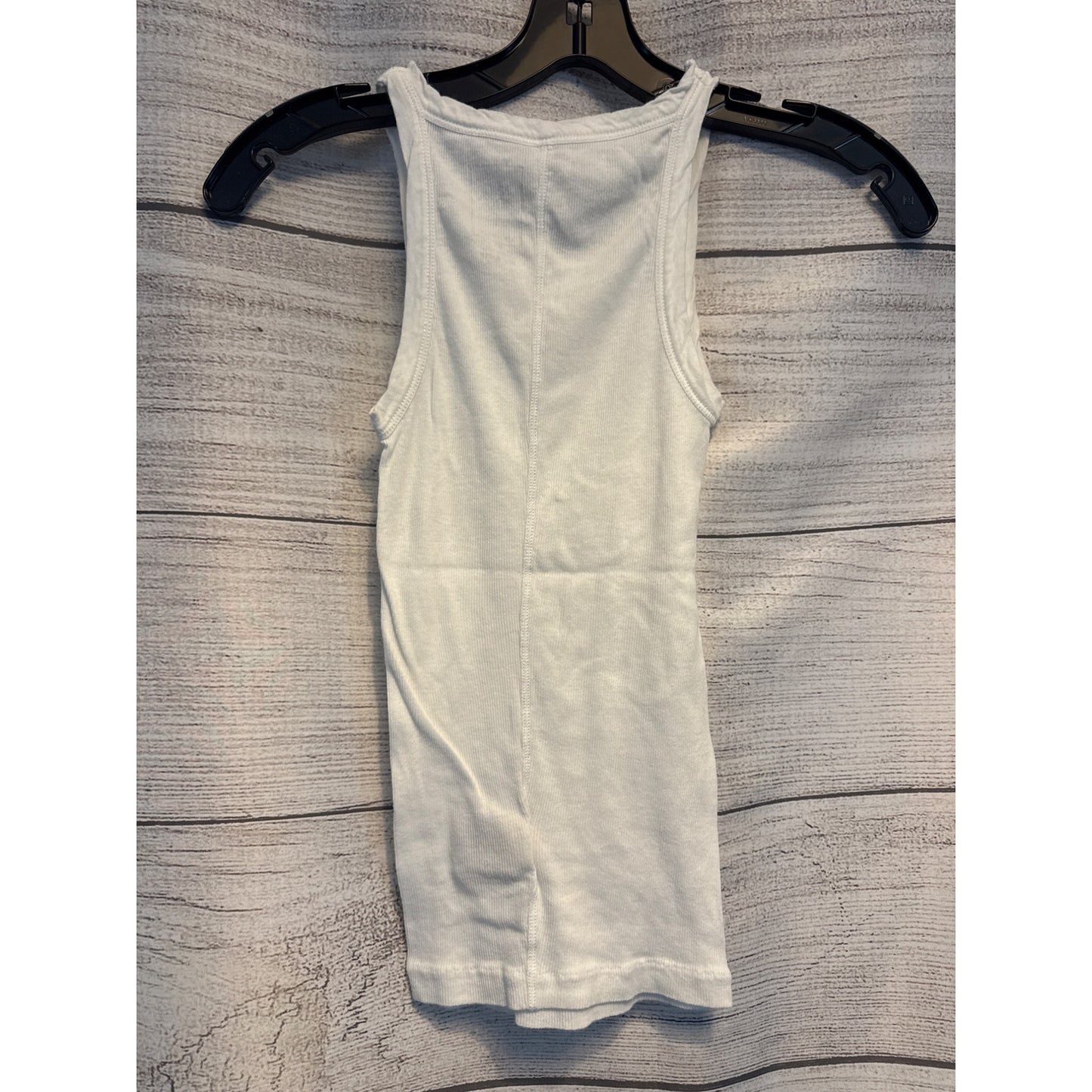 Nkd White Ribbed Cotton Tank Top Size XS