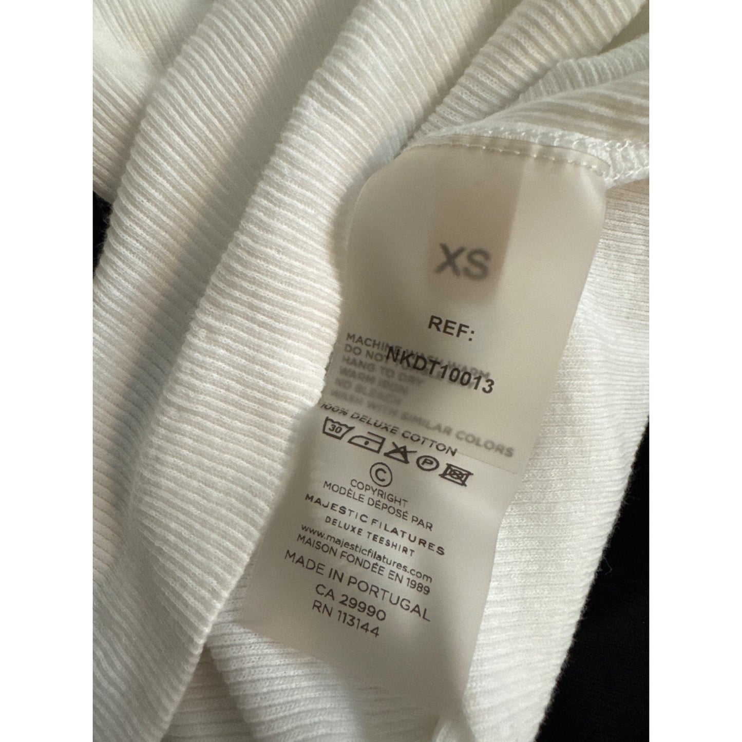 Nkd White Ribbed Cotton Tank Top Size XS