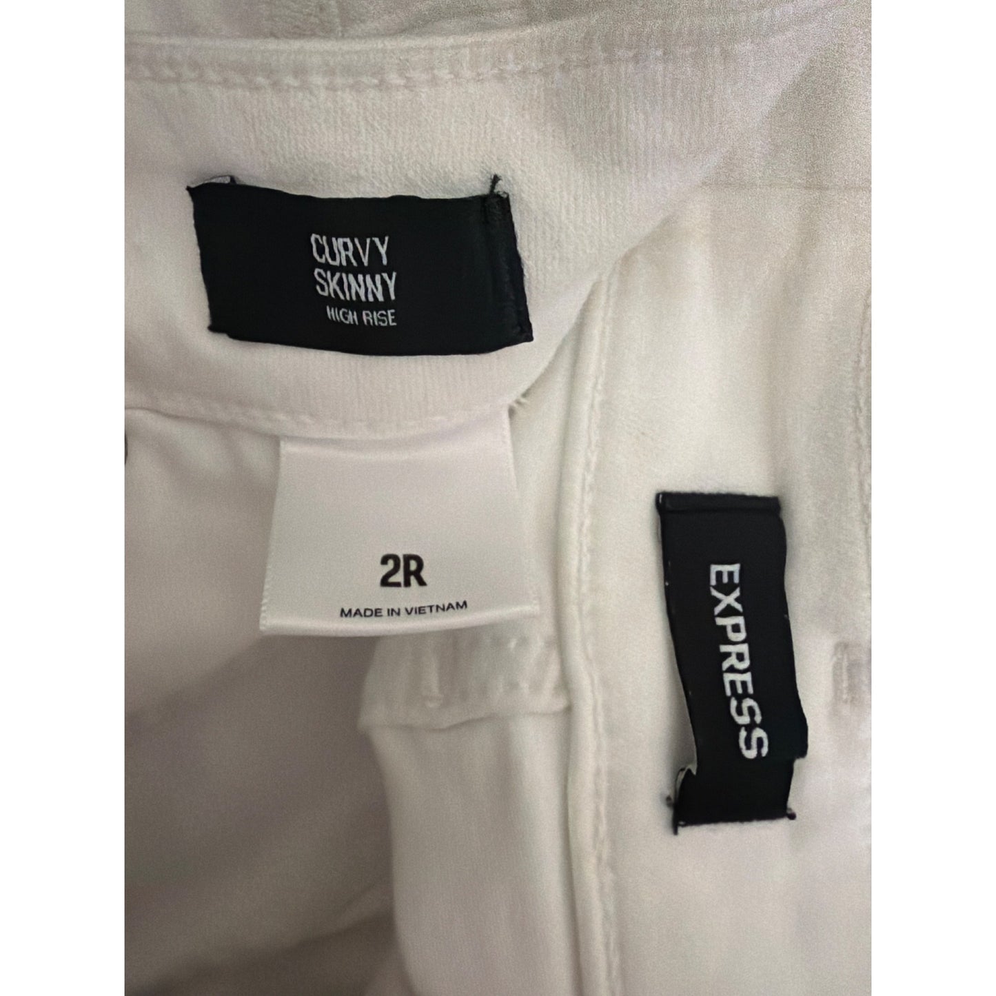 Express White Curvy Skinny High Rise Jeans Size 2R