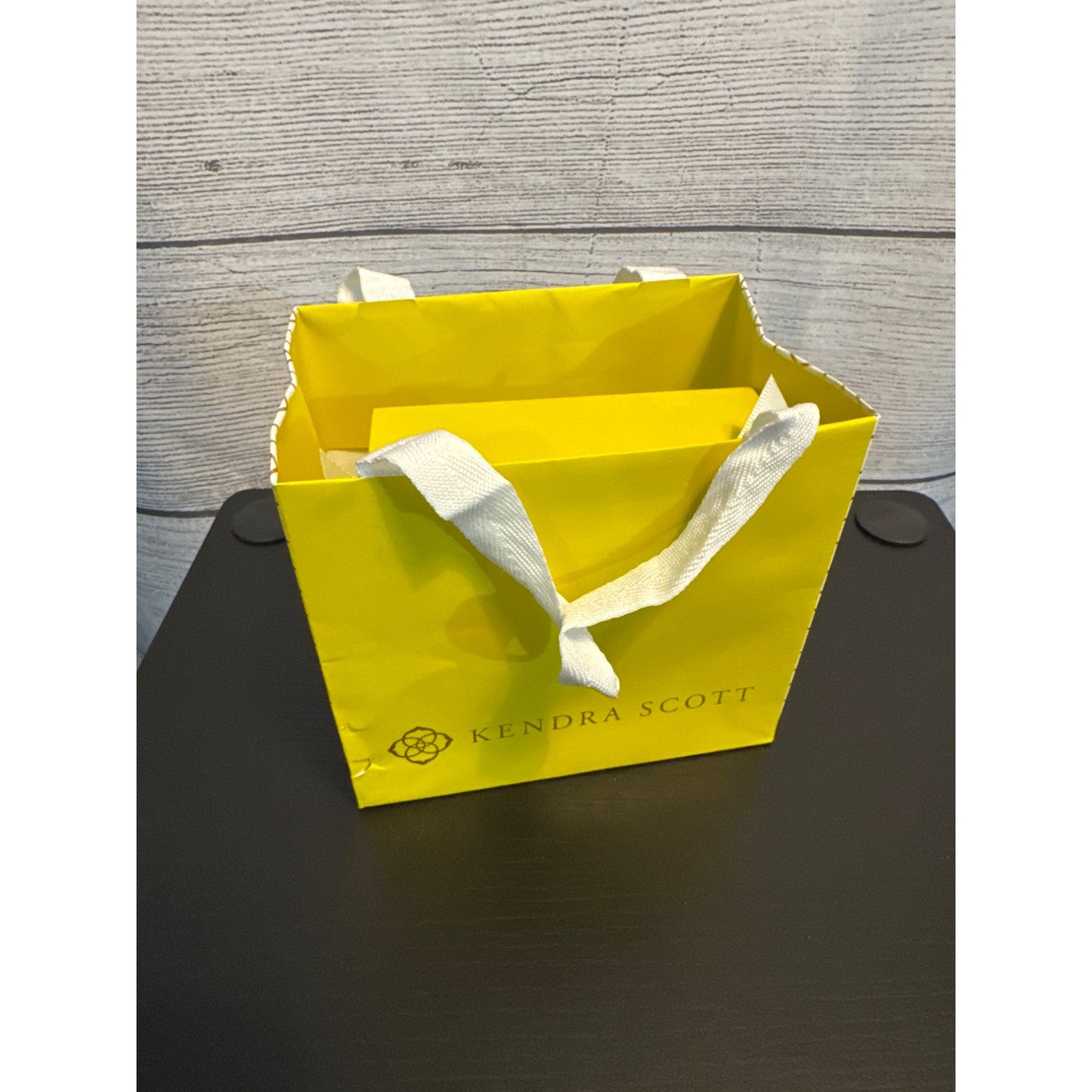 NIB Kendra Scott Silver Chain Link Drusy Necklace & Hoop Earrings Gift Set With Bag & Box