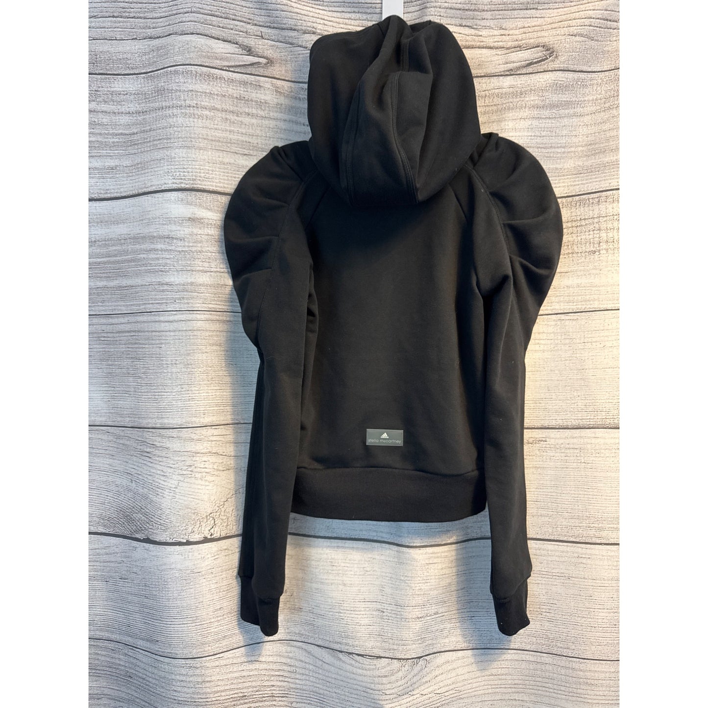 Adidas Stella McCartney Black Puff Sleeve Hoodie Full Zip Size 36