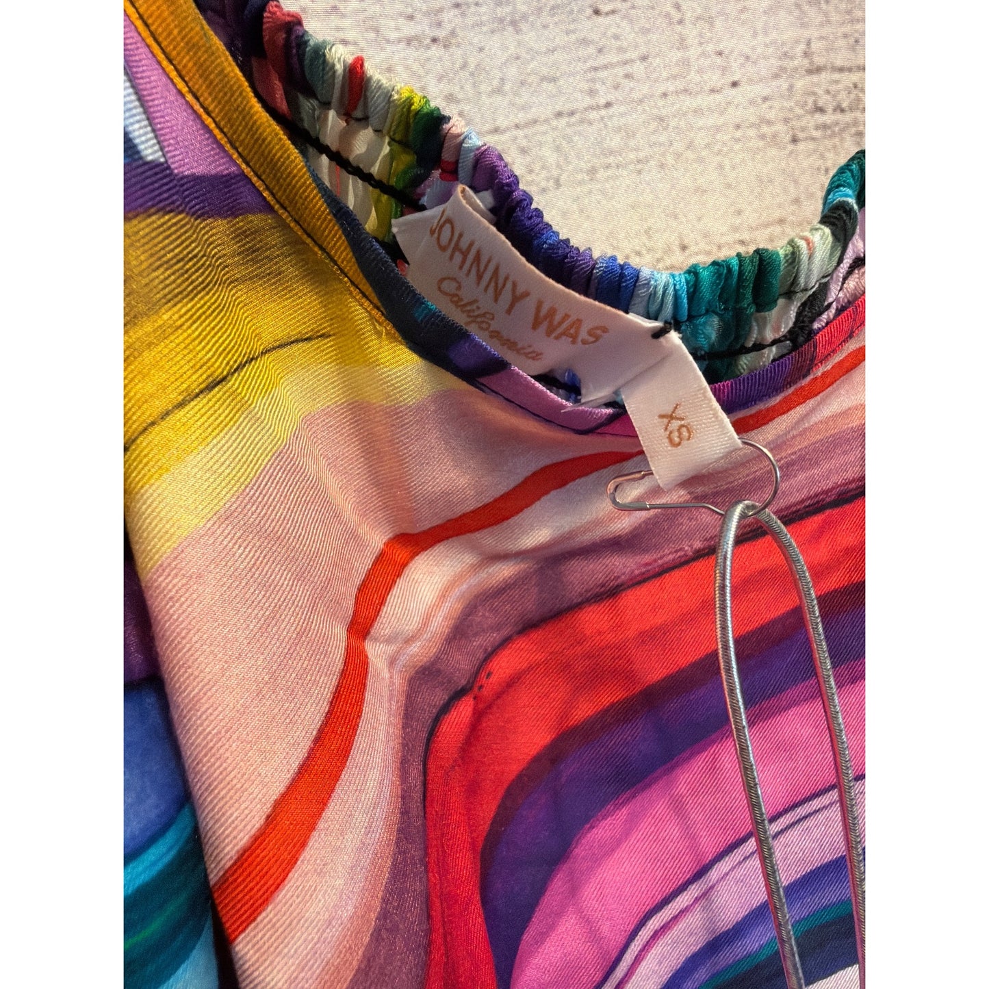 NWT Johnny Was Colorful Swirl Print Maxi Dress Size XS