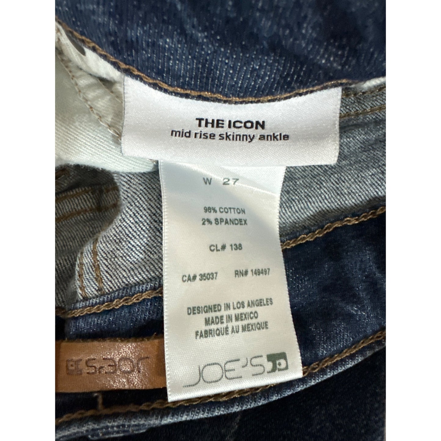 Joes Jeans The Icon Mid Rise Skinny Ankle Size 27