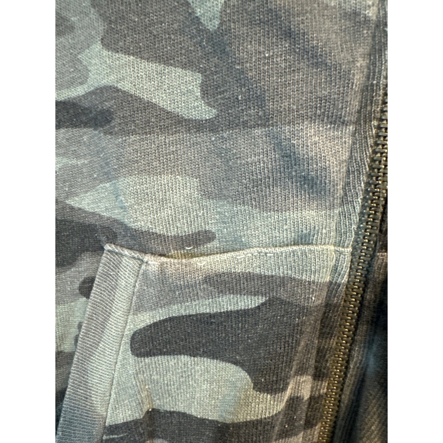Splendid Camouflage Print Zip-Up Hoodie Size Small