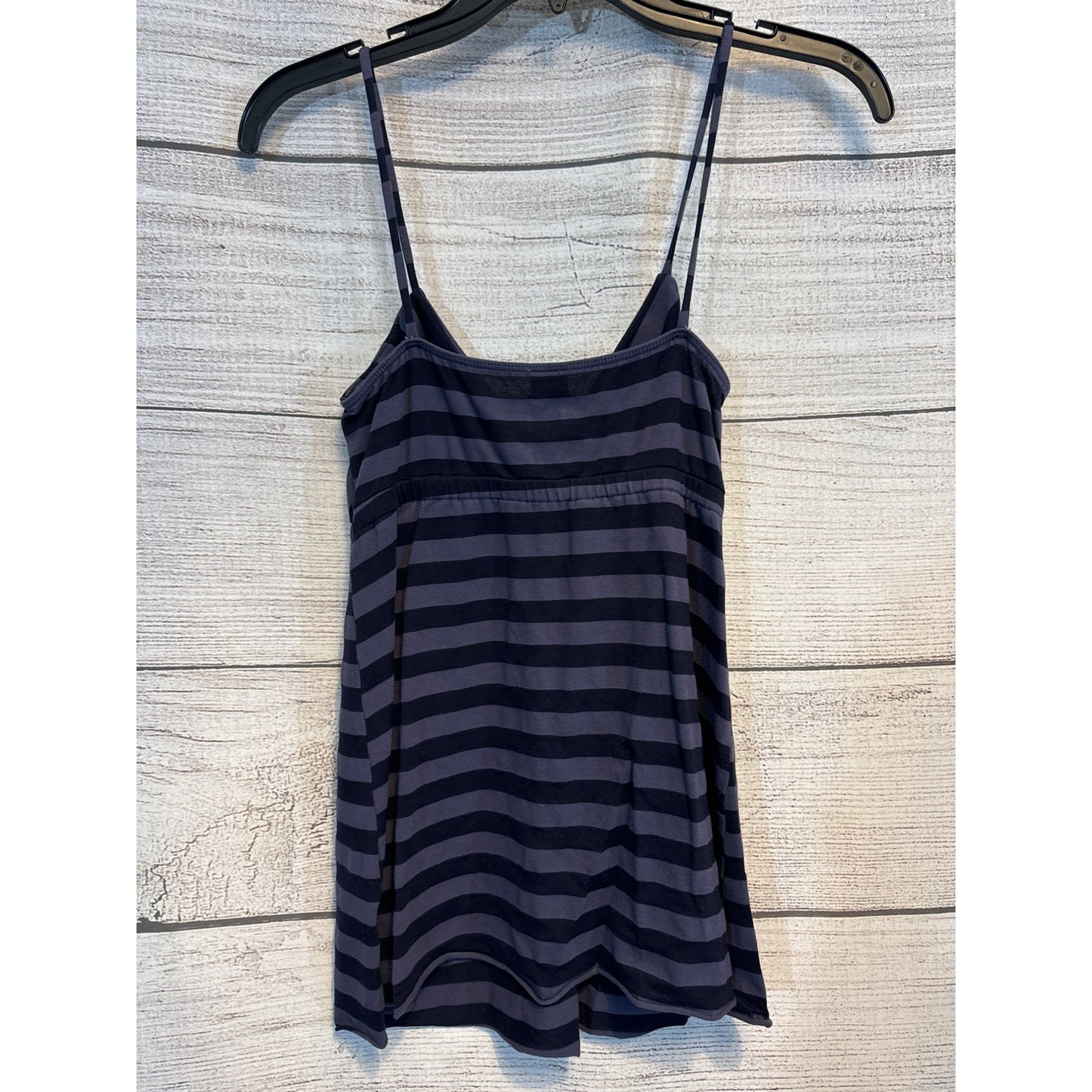 Aqua Striped Spaghetti Strap Tank Top Small