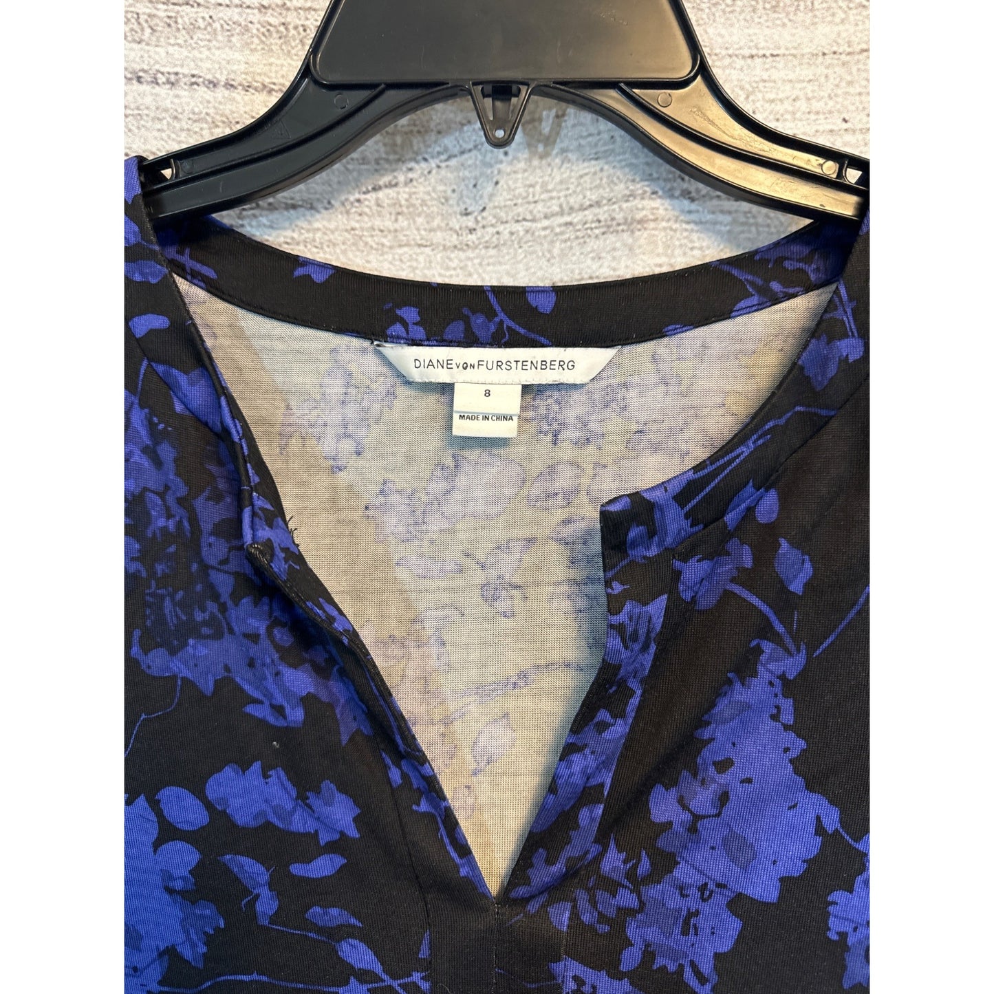 Diane Von Furstenberg Floral Daze Silk Dress  - 3/4 Sleeves Size 8