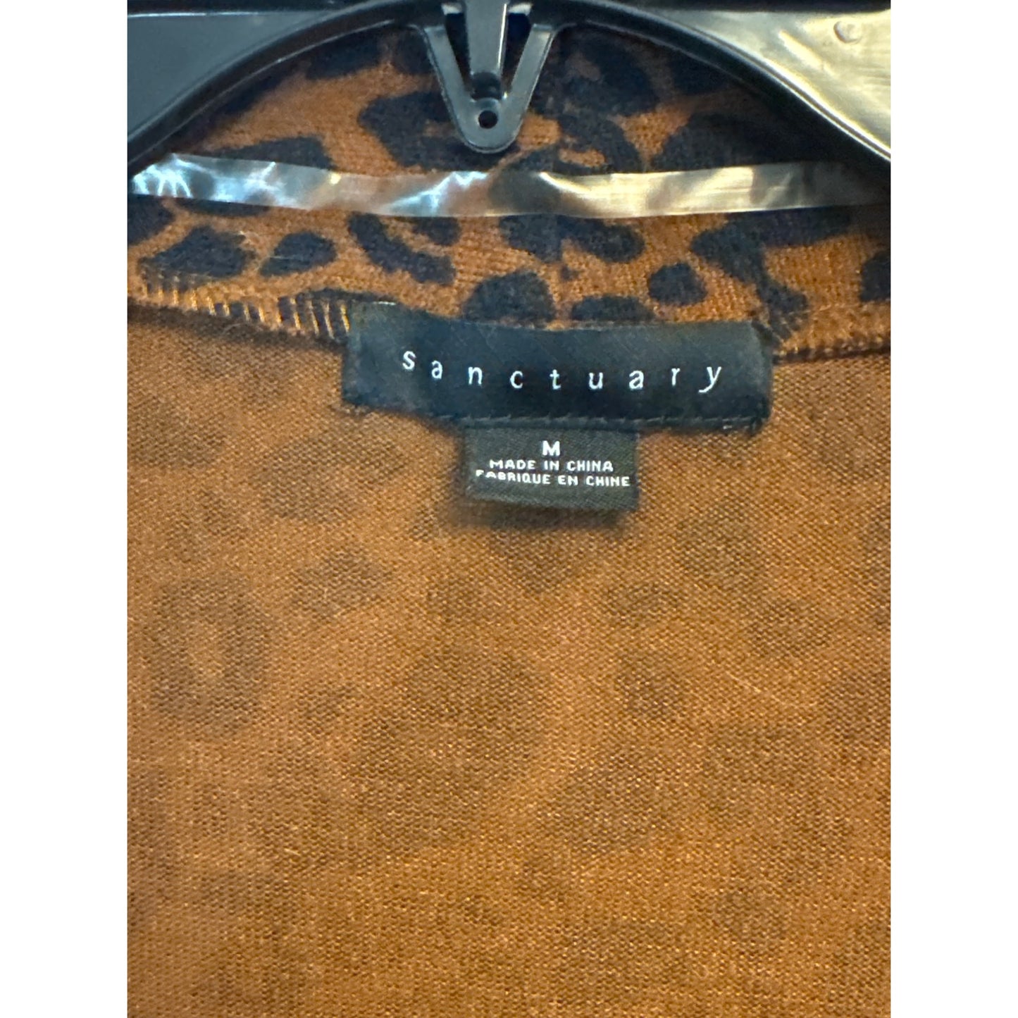 Sanctuary Lenox Leopard Cardi Sweater Size M