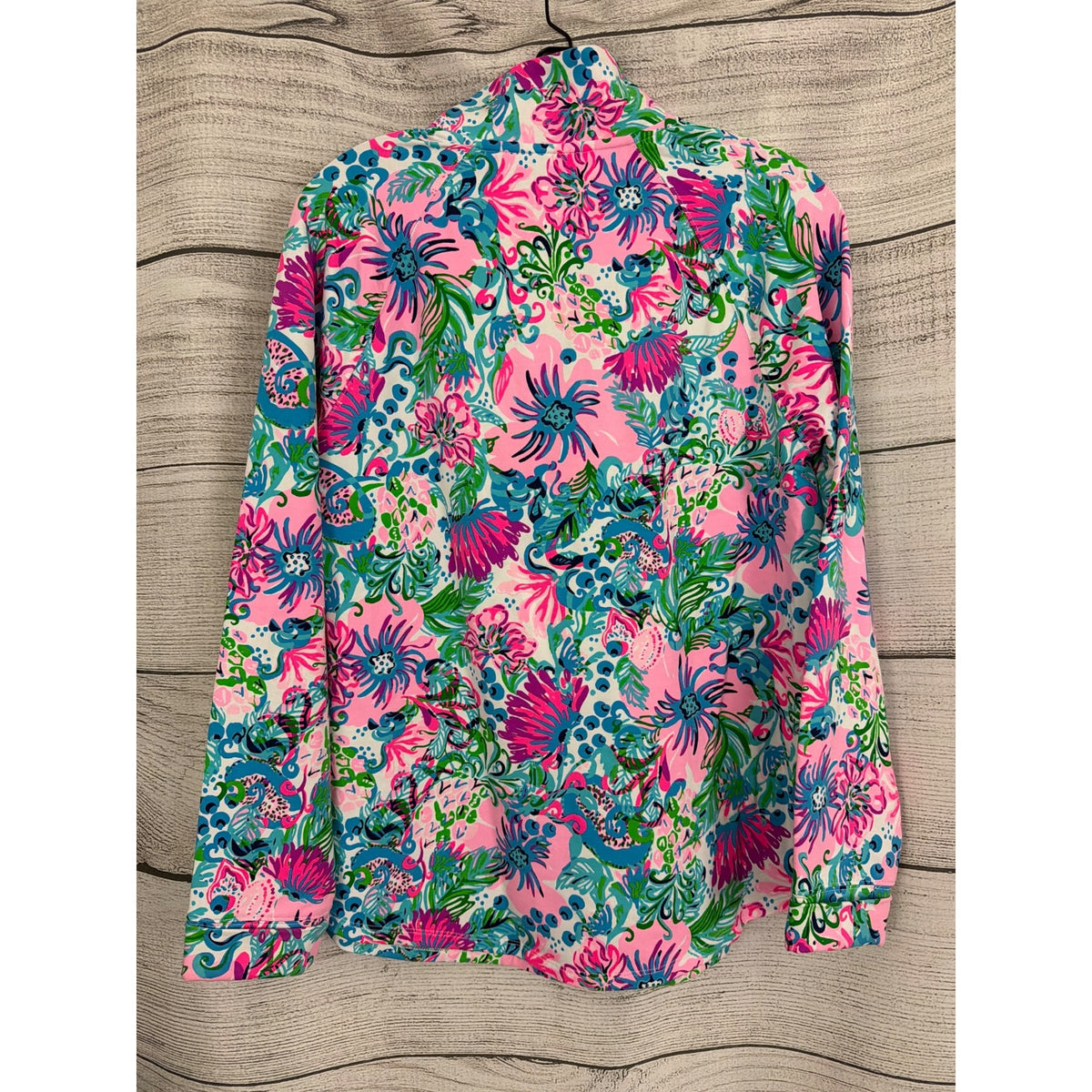 Lilly Pulitze Skipper Floral Quarter Zip Popover Size M