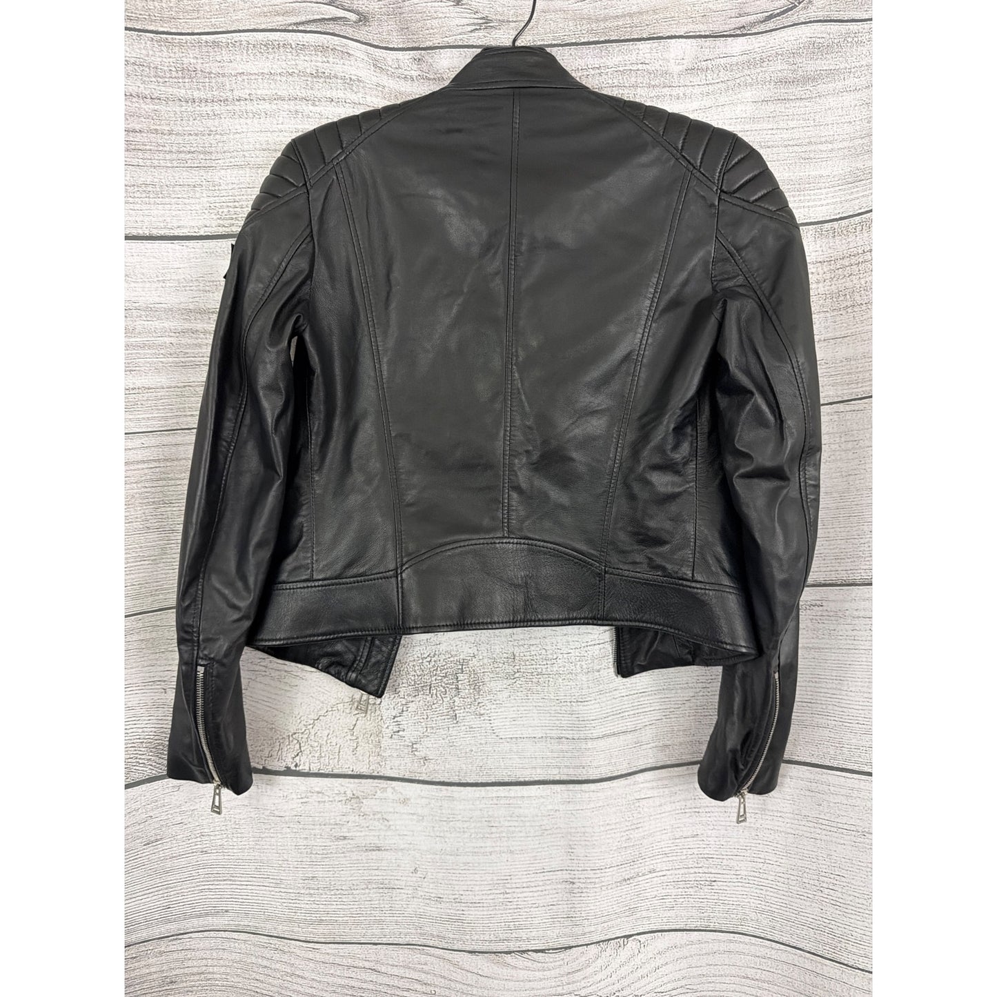 Belstaff Mollison Leather Biker Jacket Size 38