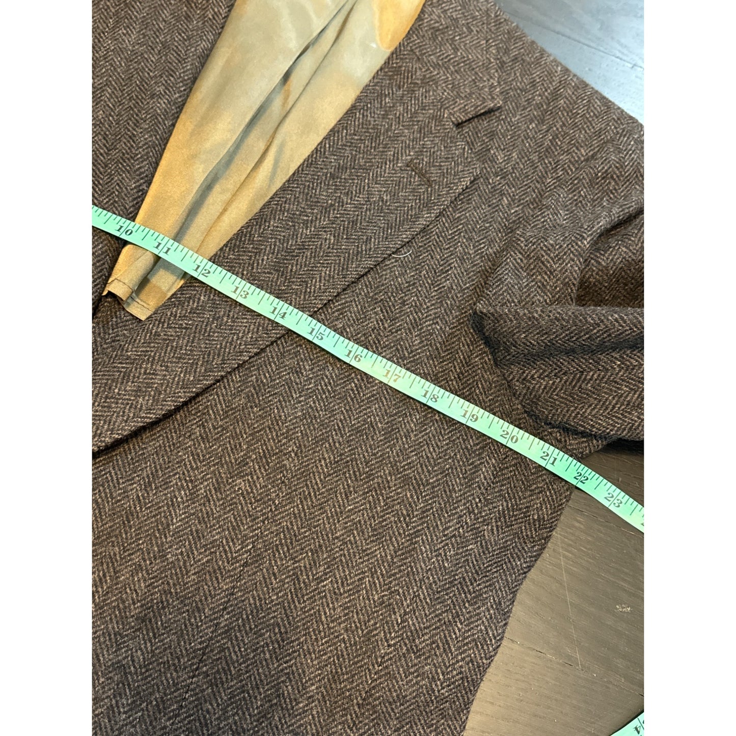 Glenwick Mens Herringbone Wool Blazer Jacket Tailored In USA