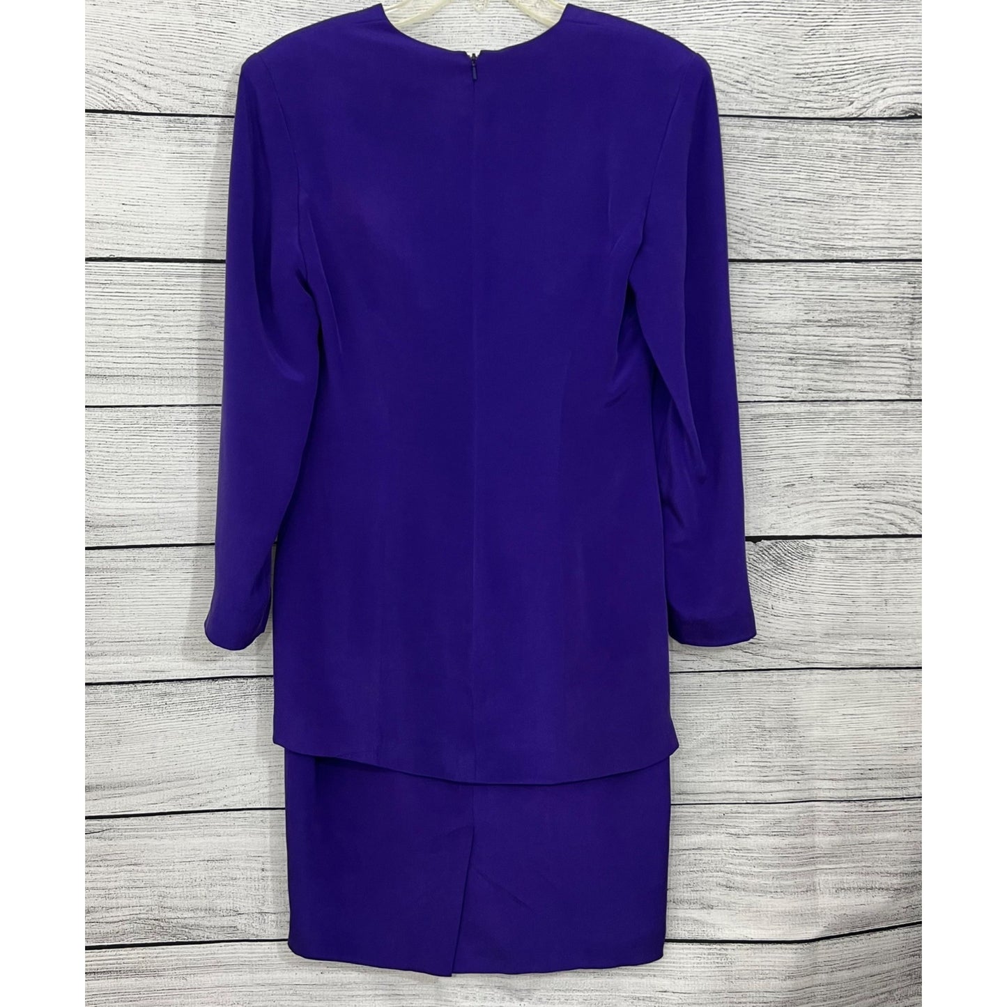 Patrick Collection Vintage Purple Dress Suit With Unique Buttons, Size 4