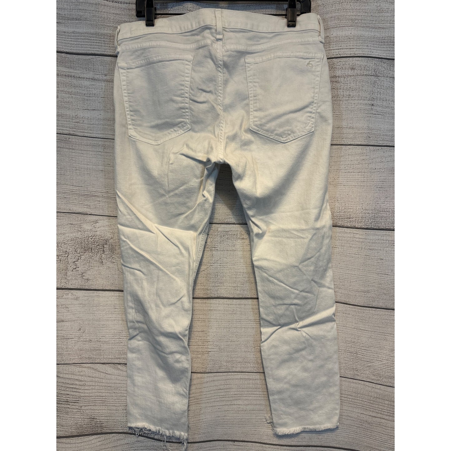 Rag & Bone White Dre Capri Distressed Jeans Size 32