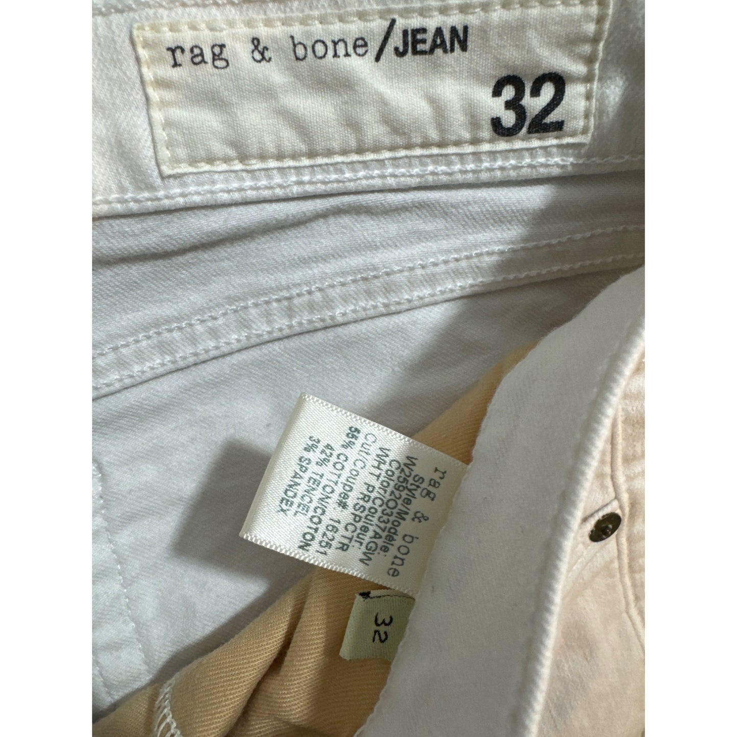 Rag & Bone White Dre Capri Distressed Jeans Size 32