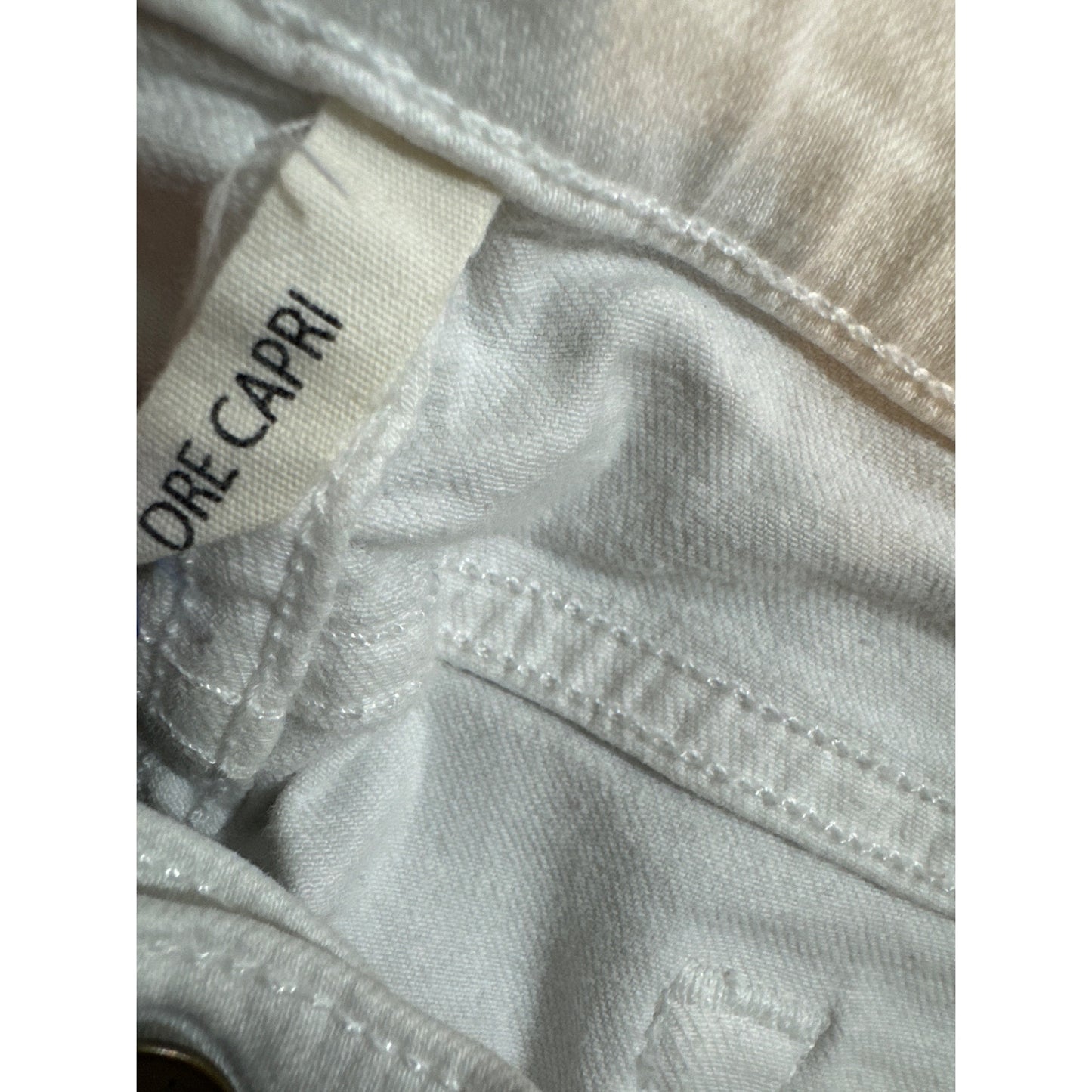 Rag & Bone White Dre Capri Distressed Jeans Size 32