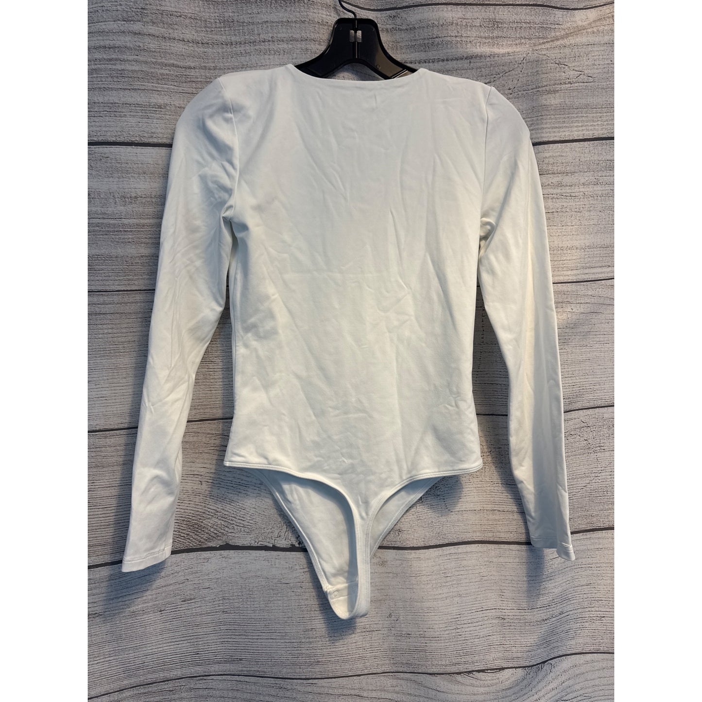 Aritzia Babaton White Long Sleeve Bodysuit Size M