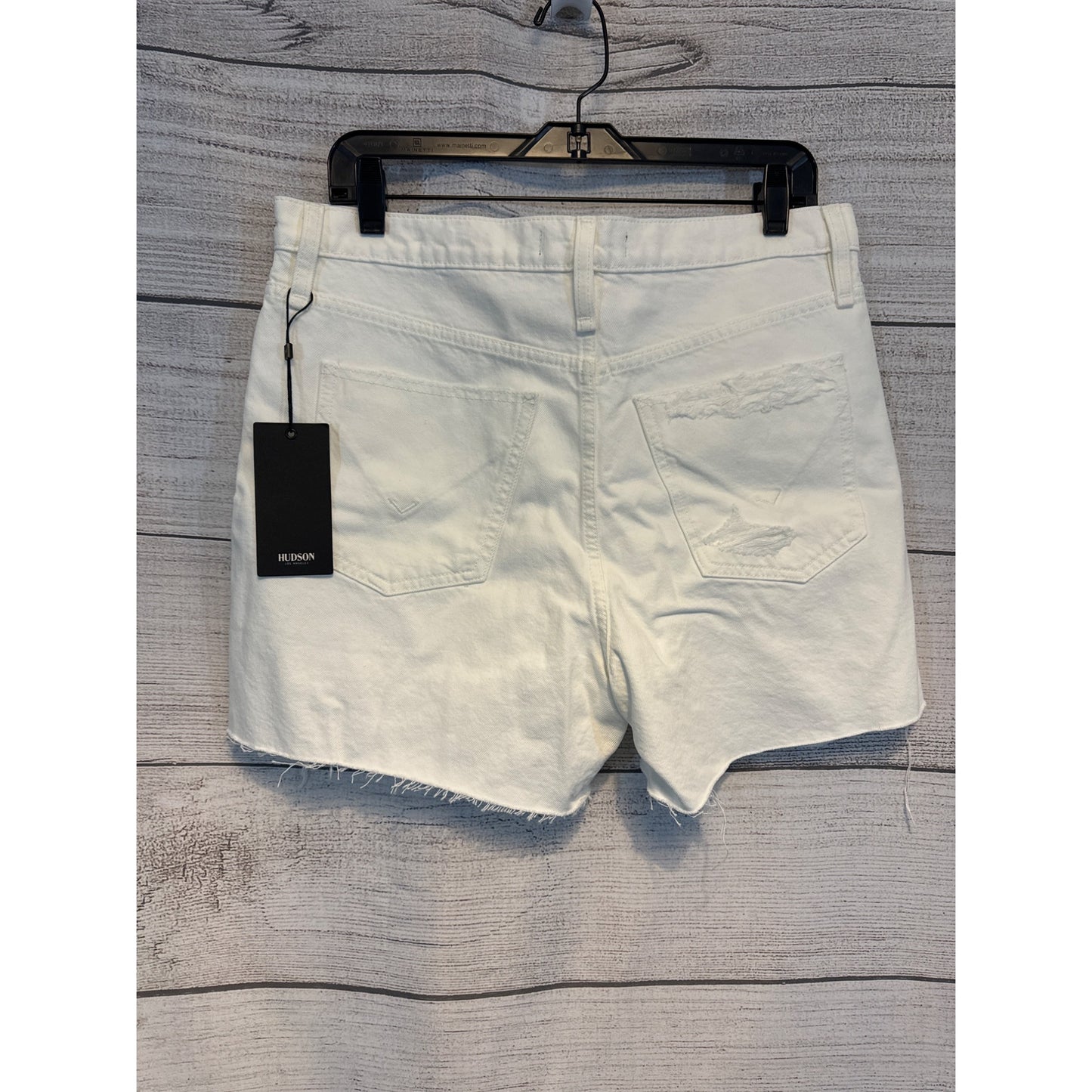 NWT Hudson Distressed White Denim Shorts Size 31