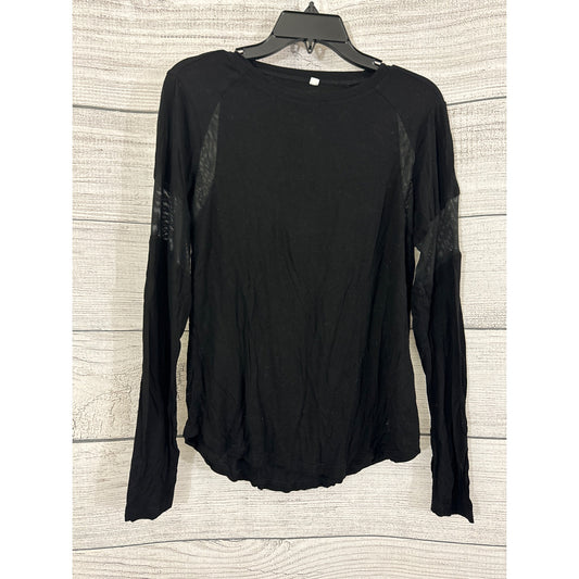 Women's part Mesh Long Sleeve Top Size L