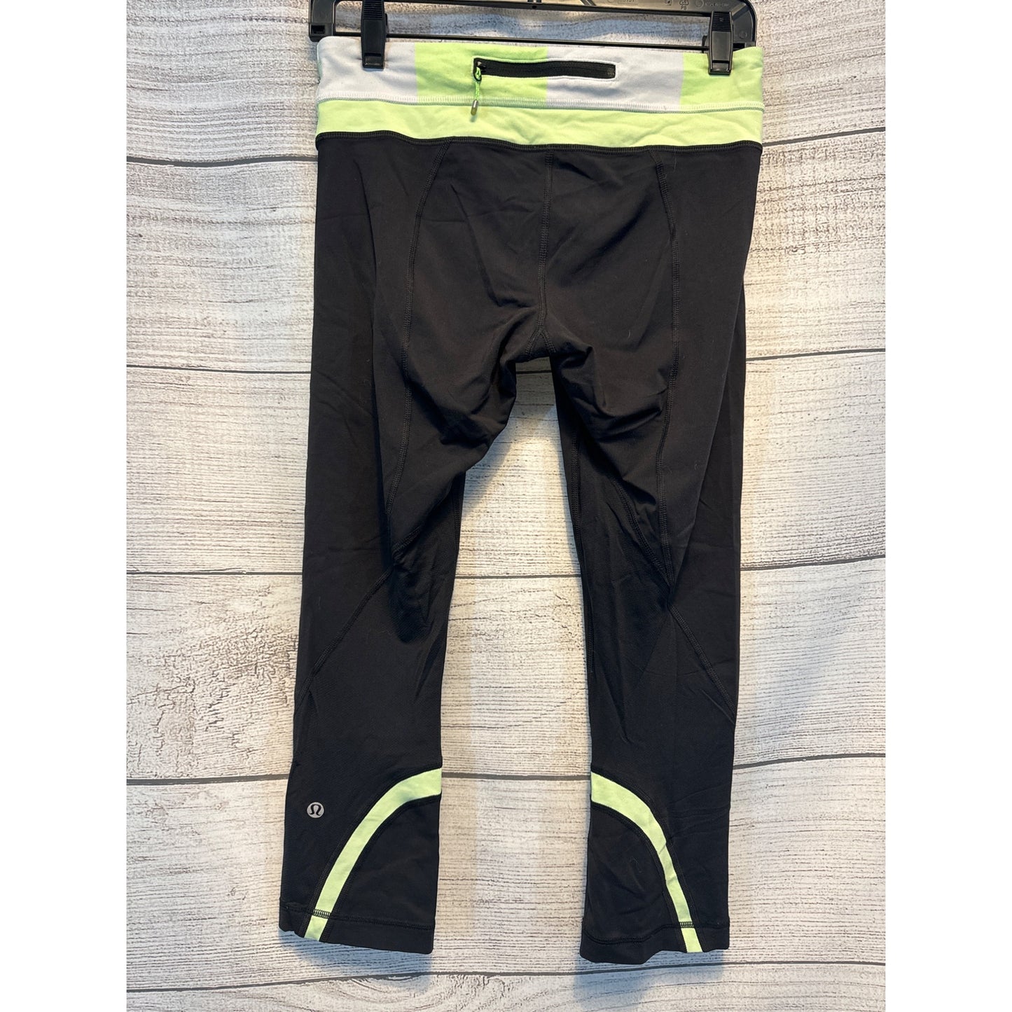 Lululemon Inspire Crop II Black Tonka Stripe