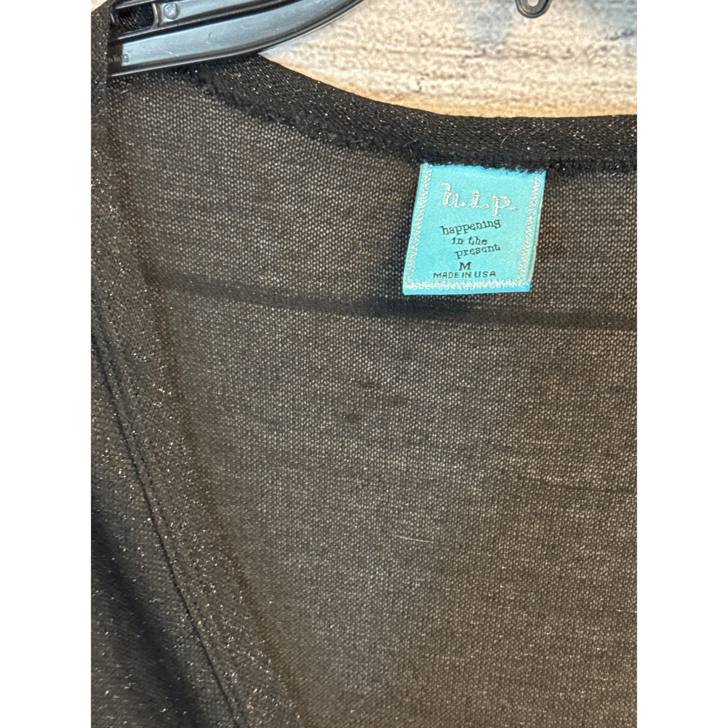 H.I.P. Happening In The Present Sheer Pleated Back Cardigan With V-Neck Size M