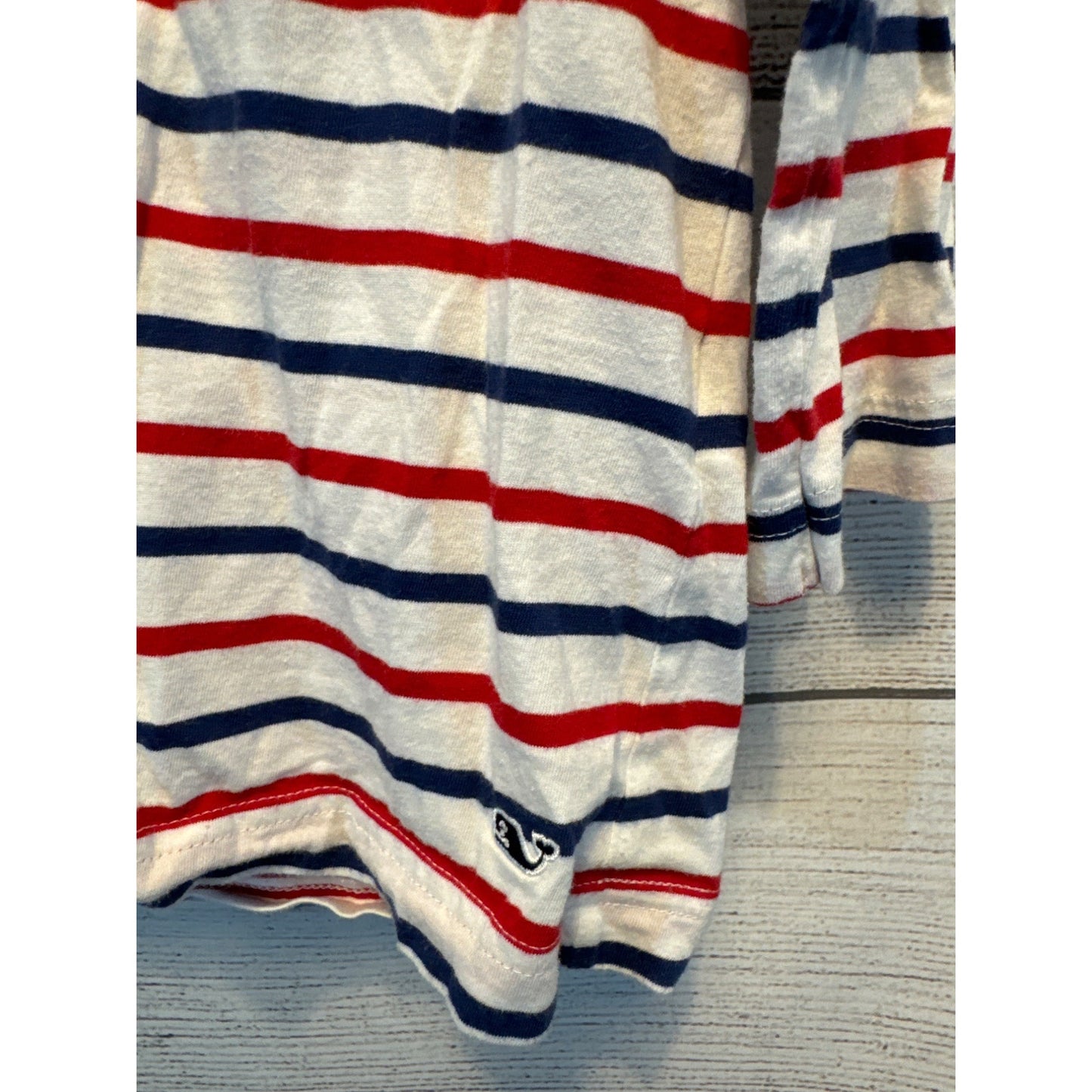 Vineyard Vines Red Blue White Stripe Top Size L