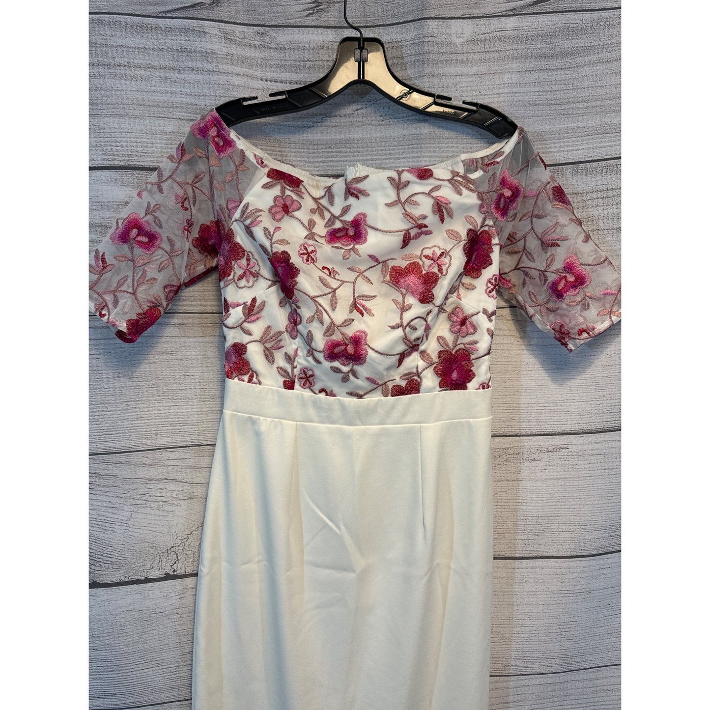 Little Mistress Embroidered Off-Shoulder Floral Dress