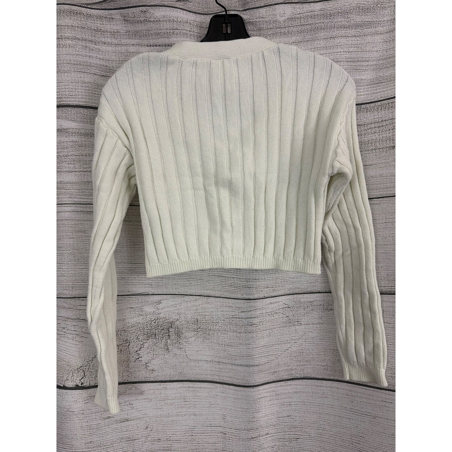 Abound Ribbed Knit Cropped Cardigan Sweater Size S