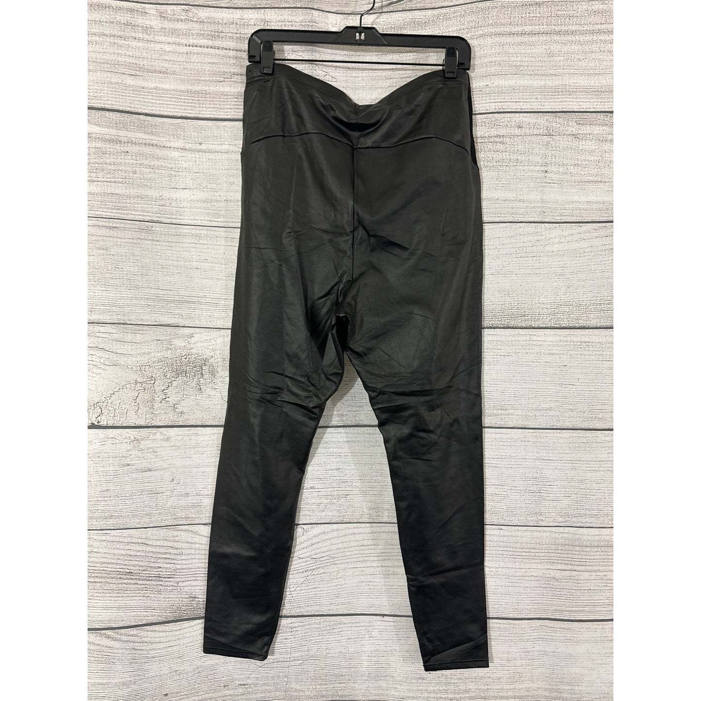 NWOT Maternity Pleather adjustable leggings